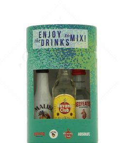 4 mignonnettes Absolut Vodka + Malibu + Havana Club 3 ans + Beefeater Gin 35,25°