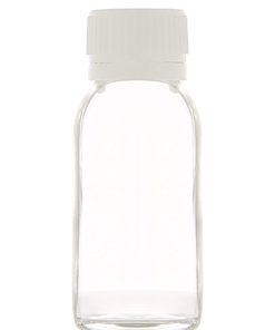 Flacon verre 6cl avec sa capsule inviolable autojointante PP28