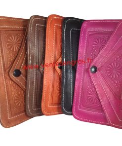 Pochette en Cuir imprimé 16/9cm (lot de 6 pochettes)